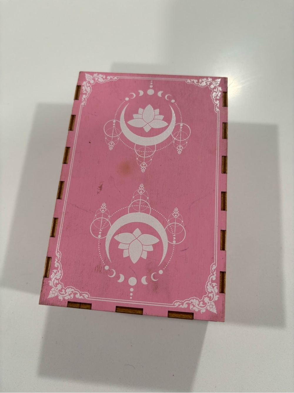 Pink Rider Waite Tarot Deck with Wooden Box